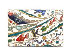画像1: 【夏限定柄/限定Item】海はひろいな 両面文庫革のパスカードホルダー（金唐柄）［t］ (1)