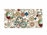 完売【限定Item】時の歯車＜青緑＞ フラット札入れ（金唐柄）［t］