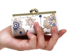 画像5: 【予約限定柄】スノーオーナメント＜ラピス＞ リップも入るハートまちの小物入れ（金唐柄） (5)