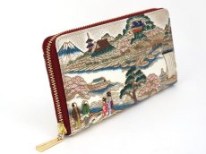 画像2: 【予約限定柄】浮世絵 待乳山（まつちやま） ぐるっとファスナーの長財布［t］ (2)
