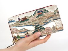 画像4: 【予約限定柄】浮世絵 待乳山（まつちやま） ぐるっとファスナーの長財布［t］ (4)