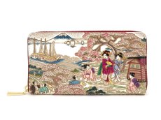 画像1: 【予約限定柄】浮世絵 御殿山（ごてんやま） ぐるっとファスナーの長財布［t］ (1)