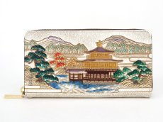 画像1: 【予約限定柄】浮世絵 金閣寺 ぐるっとファスナーの長財布［t］ (1)
