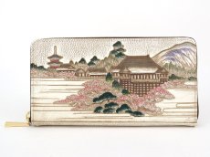 画像1: 【予約限定柄】浮世絵 清水寺 ぐるっとファスナーの長財布［t］ (1)