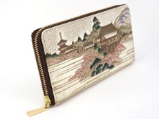 画像2: 【予約限定柄】浮世絵 清水寺 ぐるっとファスナーの長財布［t］ (2)