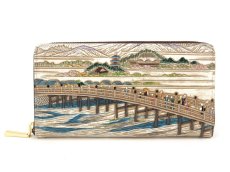 画像1: 【予約限定柄】浮世絵 三条大橋 ぐるっとファスナーの長財布［t］ (1)