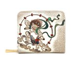 風神雷神 二つ折りファスナーミニ財布［t］