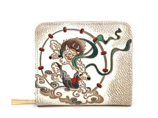 画像1: 風神雷神 二つ折りファスナーミニ財布［t］ (1)
