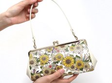 画像4: 完売【予約限定柄/限定Item】ひまわり がま口ハンドルクラッチ (4)