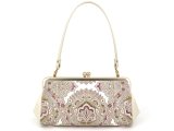 完売【限定アイテム】アンティークレース＜ピオニー＞ がま口ハンドルクラッチ