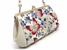 画像2: 完売【限定Item】ブルーベリーは願う＜ボルドー＞ がま口ハンドルクラッチ (2)