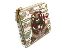 画像2: 完売【Xmas柄/限定Item】編むくま L字ファスナーの小さなお財布［t］ (2)