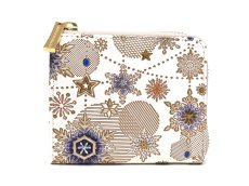 画像1: 完売【限定Item】スノーオーナメント＜ラピス＞ L字ファスナーの小さなお財布（金唐柄）［t］ (1)