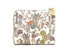 画像2: 完売【限定Item】恋するもろこしガール L字ファスナーの小さなお財布（金唐柄）［t］ (2)