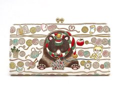 完売【予約限定柄】編むくま がま口長財布［t］