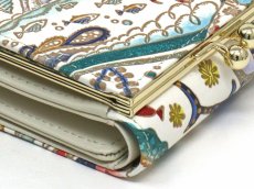 画像4: 【夏限定柄】海はひろいな 三つ折りミニ財布（金唐柄）［t］ (4)