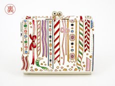 画像2: 【予約限定柄】リボン（クリスマス柄） 三つ折りミニ財布［t］ (2)