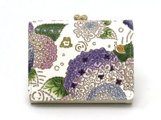 画像1: 【夏限定柄】紫陽花 三つ折りミニ財布［t］ (1)