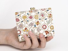 画像5: 金唐小花 三つ折りミニ財布 (金唐柄)［t］ (5)