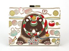 画像1: 完売【予約限定】編むくま 箱まち口金付き札入れ［t］ (1)