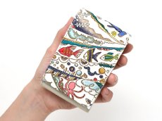 画像5: 【夏限定柄/限定Item】海はひろいな 鏡付きリップケース（金唐柄）［t］ (5)