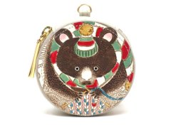 【予約限定柄】編むくま マカロンポーチ［t］