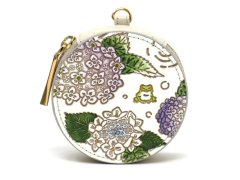 【夏限定柄】紫陽花  マカロンポーチ［t］
