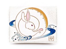 画像1: 完売【干支財布】波うさぎ 箱まち小銭入れ［t］ (1)