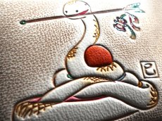 画像7: 白蛇 インテリアプレート（小）【干支の文庫革】［t］ (7)
