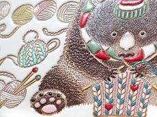 画像5: 完売【Xmas柄/限定Item】編むくま L字ファスナーの小さなお財布［t］ (5)